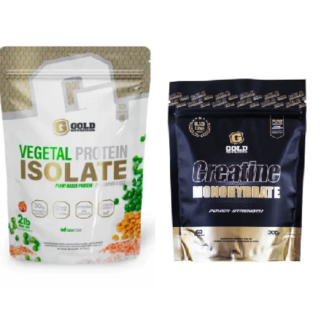 Combo Gold Vegetal Proteina isolate 2 lbs. + Creatina Monohidrato 300 grs