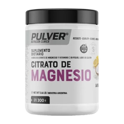 Pulver Citrato de Magnesio 300Gr Sabor Limon