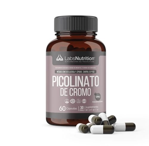 LABS NUTRITION Picolinato de Cromo 250 mcg - Control peso, glucemico